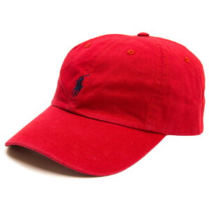 正規取扱店 POLO by Ralph Lauren ポロ ラルフローレン Cotton Chino Baseball Cap キャップ 帽子 レッド