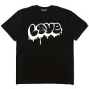 正規取扱店 サンタスティック Tシャツ メンズ レディース SANTASTIC LOVE T-Shirt 半袖 ロゴ マンガ 漫画 TOKYO TRIBE 井上三太 コットン プレゼント ブラック S-XXL E520014