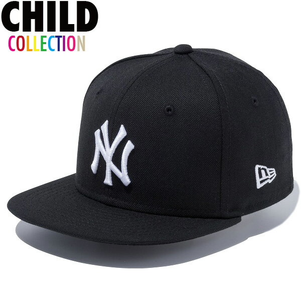 正規取扱店 ニューエラ キャップ チャイルド 送料無料 NEW ERA Child 9FIFTY ニューヨーク・ヤンキース スナップバック 野球 子供用 帽子 チャイルド キッズサイズ 男の子 女の子 誕生日 プレゼント ブラック ホワイト 50.1cm～53.9cm 13561997