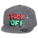 7UNION 7ユニオン Fuck Off Snapback Cap ストラップバックキャップ ユニセックス 帽子 IAXY-124 ダークヘザーグレー