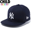 正規取扱店 ニューエラ キャップ チャイルド 送料無料 NEW ERA Child 9FIFTY ニューヨーク・ヤンキース スナップバック メジャーリーグ 野球 子供用 帽子 チャイルド 男の子 女の子 誕生日 プレゼント ネイビー ホワイト 50.1cm～53.9cm 13561996