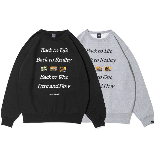 |Cg5{ K戵X APPLEBUM Abvo g[i[  Back to Life Crew Sweat applebum N[lbN XEFbg  qbvzbv hiphop bN Y fB[X v[g S2F S-XXL 2120402