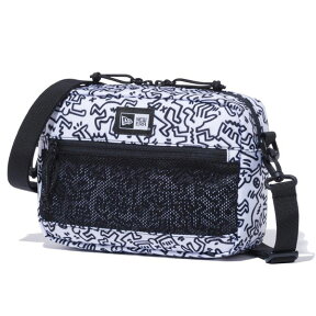 正規取扱店 ニューエラ キャップ バッグ NEW ERA ショルダーポーチ ラージ 2L Keith Haring キース・へリング コラボレーション newera cap 送料無料 ニューエラバッグ プレゼント ホワイト オールオーバープリント 12674040