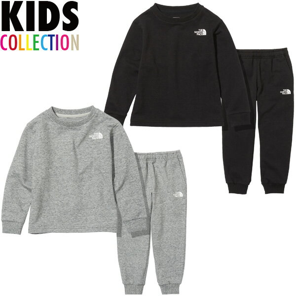 ノースフェイス キッズ セットアップ 送料無料 THE NORTH FACE Kids Sweat Set トレーナー スウェットパンツ 裏毛 ユニセックス 男の子 女の子 誕生日 ギフト プレゼント カジュアル ストリート アウトドア グランピング 通学 登園 全2色 100-150サイズ NTJ62111