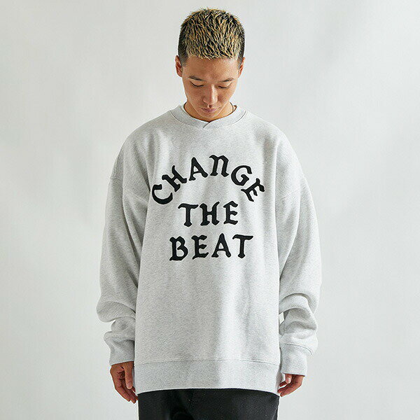 正規取扱店 アップルバム APPLEBUM Change The Beat Crew Sweat 送料無料 クルーネック スウェット トレーナー 裏起毛 ゆったりめ 13.4..