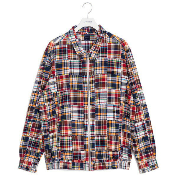 正規取扱店 アップルバム APPLEBUM 送料無料 Madras Patchwork Zip Up Shirt Jacket シャツジャケット マドラスチェック パッチワーク風 M-XL 2310211のサムネイル