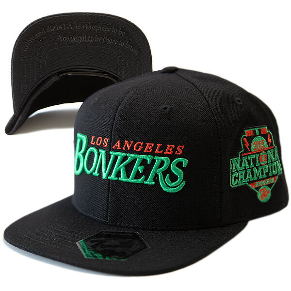 正規取扱店 セブンユニオン キャップ 送料無料 7UNION Los Angeles Bonkers Snapback Cap スナップバックキャップ 帽子 7union メンズ レディース ブラック フリーサイズ NGV-101