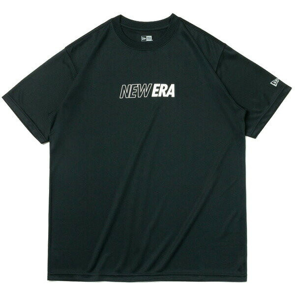 正規取扱店 ニューエラ キャップ 送料無料 NEW ERA 半袖 テック Tシャツ Chest Logo COOL ERA 吸汗速乾性 メンズ レディース ブラック S-XXL 13516834