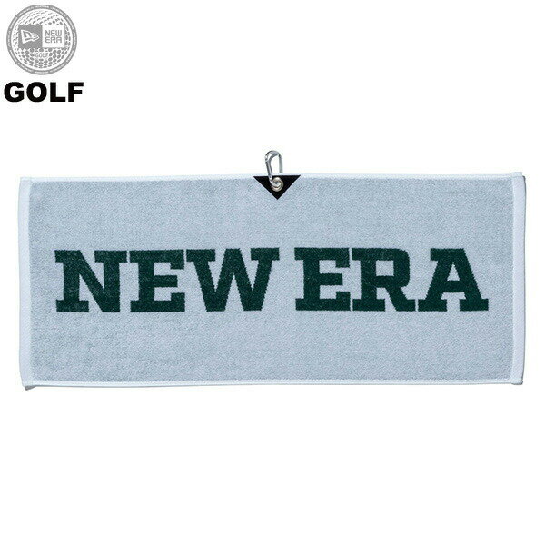 ポイント最大8倍 正規取扱店 ニューエラ キャップ ゴルフ NEW ERA GOLF タオル ワードマークロゴ 今治産 カラビナ付き ホワイト × フィールドグリーン ワンサイズ 13517844