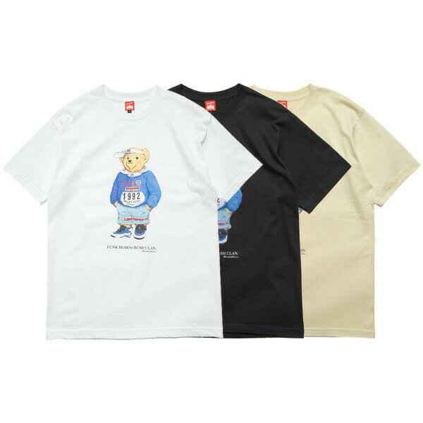 正規取扱店 ブッシュクラン Tシャツ 送料無料 BUSH CLAN 90's Bear S/S Tee bushclan tシャツ ティーシャツ クマ ベアー プレゼント 全3色 M-XXL BC23SUM-04