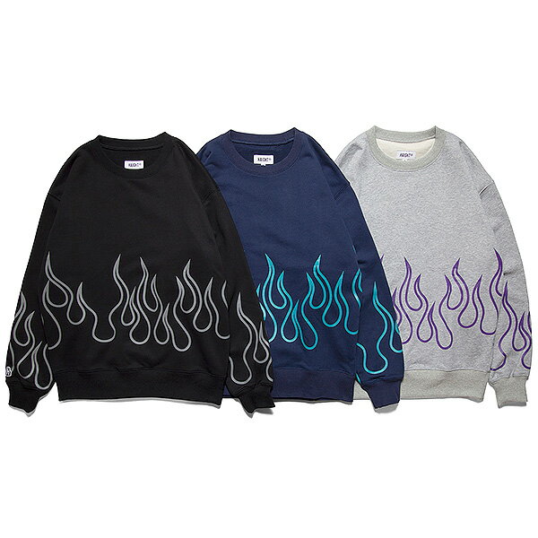 |Cg10{ HAIGHT wCg  Flames Crewneck Sweat N[lbN XEFbg g[i[ Y K戵X S3F M-XXL HTAW-233003