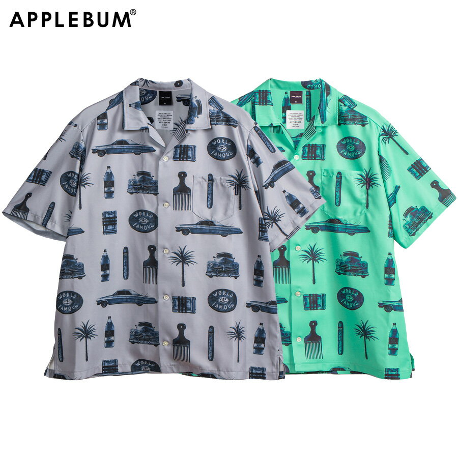 ポイント2倍 アップルバム シャツ APPLEBUM CALI ALOHA SHIRT アロハシャツ メンズ 半袖 ブランド アップルバムシャツ カリフォルニア おしゃれ かっこいい 人気 正規品 大きい サイズ 総柄 オーバーサイズ ユニセックス 夏 2410207のサムネイル