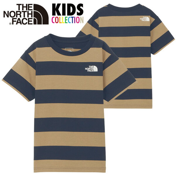 ノースフェイス キッズ Tシャツ THE NORTH FACE KIDS ノースフェイスTシャツ 男の子 女の子 綿 オーガニック コットン ボーダー tシャツ 半袖 速乾 ショートスリーブフィールドボーダーティー おしゃれ 人気 ブランド 正規品 オールシーズン NTJ32321