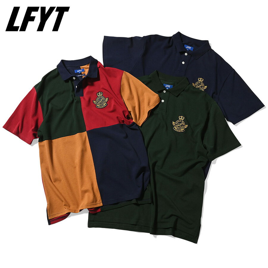 ラファイエット シャツ LFYT COLLEGE COLOR BIG POLO メンズ 半袖 ポロシャツ 綿 コットン 100% ビックポロ おしゃれ かっこいい LAFAYETTE エルエフワイティー 正規品 ブランド 大きい サイズ オーバーサイズ ビックシルエット 夏 LS240301