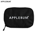 アップルバム ポーチ APPLEBUM LOGO POUCH ロゴポーチ バッグインバッグ ユニセックス 小物入れ ブランド おしゃれ かっこいい 人気 ブランド applebum 正規品 アップルバムバッグ ブラック 2421002(4)