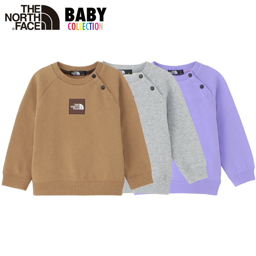 ポイント10倍 ノースフェイス ベビー スウェット ロゴ クルー THE NORTH FACE トレーナー 長袖 ギフト 出産祝い 誕生日 プレゼント ザ・ノース・フェイス 正規品 Baby Sweat Logo Crew トレーナー オーガニックコットン ユニセックス 男女兼用 90サイズ NTB12402のサムネイル