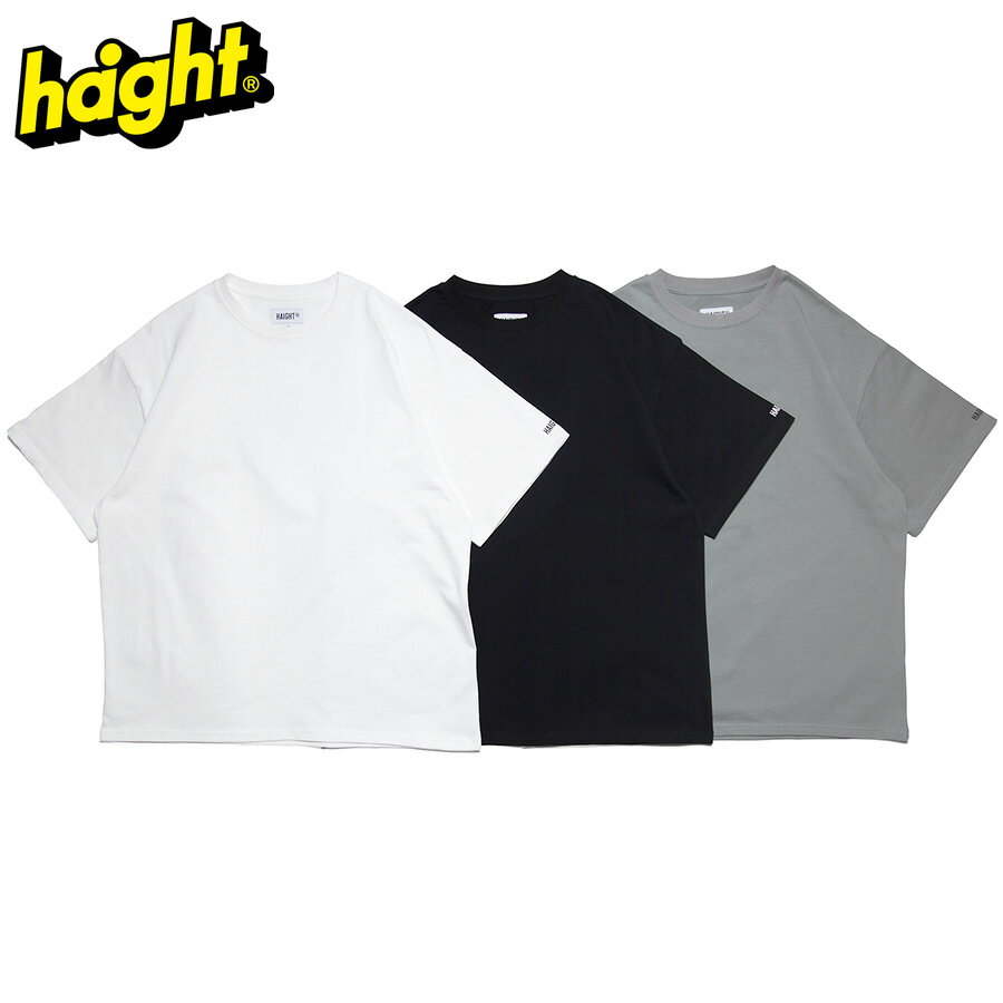 楽天KINGSヘイト Tシャツ HAIGHT PLAIN Tee 無地T メンズ レディース 半袖tシャツ カットソー 袖プリント ヘビーウェイト オーバーサイズ 大きい サイズ 綿 コットン リラックス ゆったり プレゼント ギフト HTSS-241003