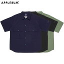アップルバム シャツ APPLEBUM PHISICAL TRAINING S/S SHIRT メンズ レディース 半袖シャツ ストレッチ 大きい サイズ ゆったり リラックス リップストップ ナイロン スポーツウェア ストリート ファッション 海 プール 川遊び 水遊び プレゼント ギフト 2510201(4)