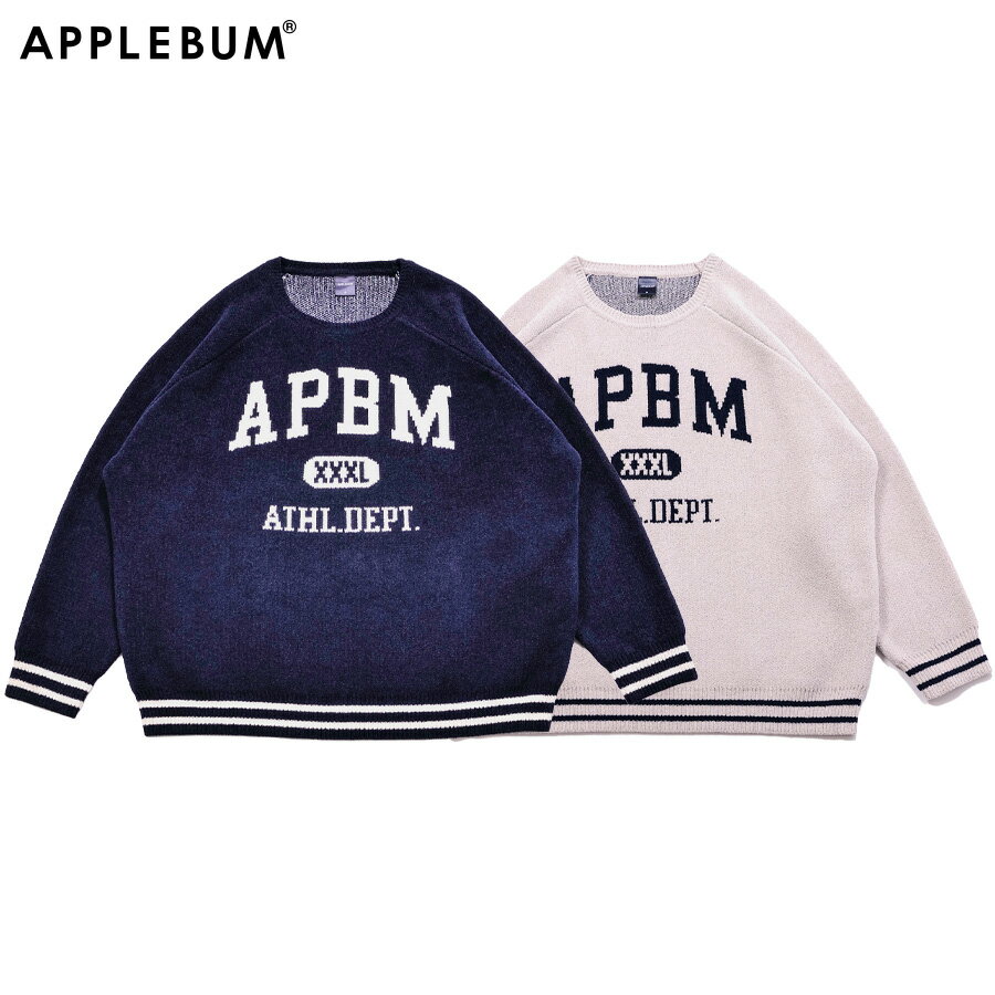 APPLEBUM åץХ ˥å APBM MALL KNIT SWEATER ˥åȥ ͥӡ 졼  ǥ Ĺµ 롼ͥå ...