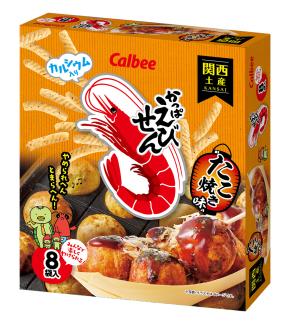 【関西限定】カルビー かっぱえびせん たこ焼き味 96g(12g×8袋入) 関西 近畿 ご当地 土産 スナック 大阪 神戸 京都