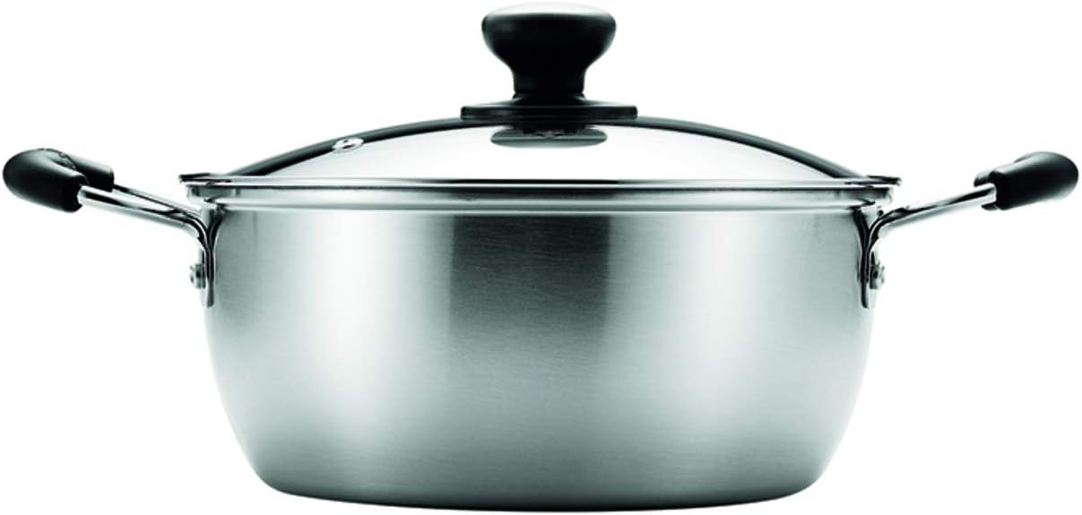 Glass Fry Pans - パール金属 モノクロ ステンレス製ガラス蓋付両手鍋20cm HB-5434