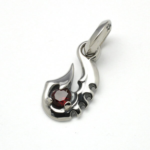 rEH[U[@Bill Wall LeatherFish Hook Charm w/CZ GarnettBbVtbN`[w/K[lbgCZ(lH)C335