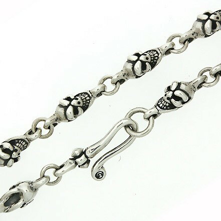 ビルウォールレザー ネックレス（メンズ） ビルウォールレザー　Bill Wall LeatherSmall Link Skull NecklaceスモールリンクスカルネックレスN878