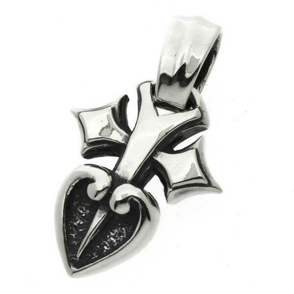 ビルウォールレザー　Bill Wall LeatherMedium Pierced Heart Pendantミディアムピアッシードハートペンダントトップのみ　PN871