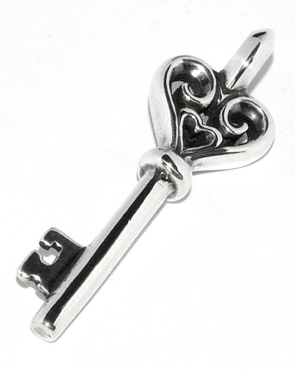 ビルウォールレザー　Bill Wall LeatherハートキーペンダントHeart Key PendantPN980