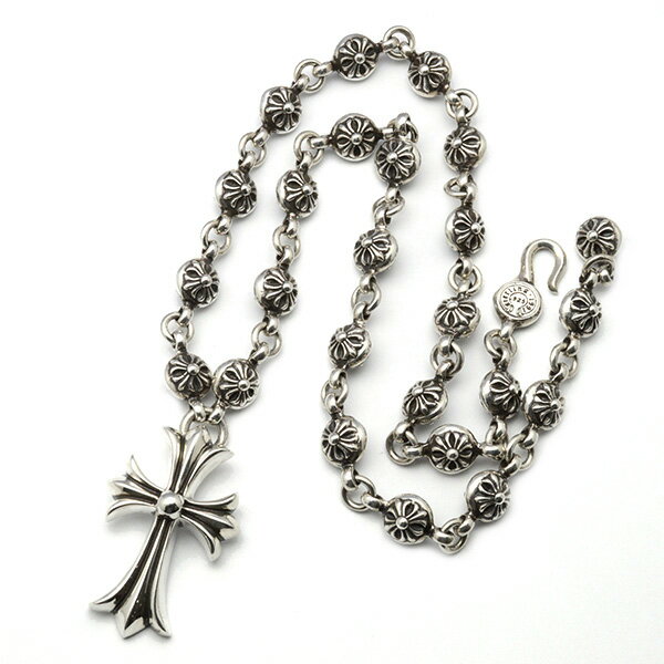 【クロムハーツ　ネックレス　ペンダント】CHROME HEARTS　CHクロス　クロスボールネックレス/　CH Cross w/Cross Ball 20inch