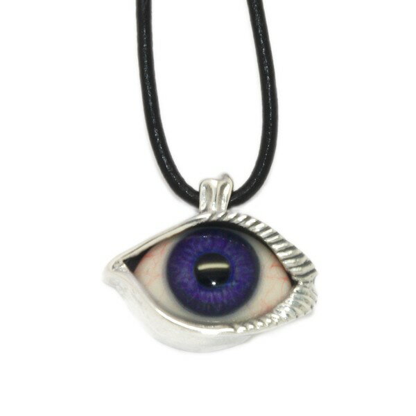 NCW[sbO@CRAZY PIG DESIGNS@LASH EYE HUMAN PURPLE PENDANT #45 bVACq[}p[v