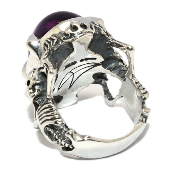 クレイジーピッグ　CRAZY PIG DESIGNS　Twin Skeleton Stone Ring/ Amethyst ツインスケルトン アメジスト #1054 3