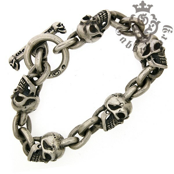 ガボラトリー　Gaboratory　Skull & small oval link bracelet　スカル&スモールオーバルリンクブレスレット