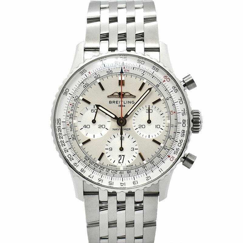 ブライトリング BREITLING ナビタイマーB01 クロノグラフ 41 AB0139211G1A1 シルバー USED 中古