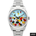 【未使用品】【国際保証書有り】ロレックス ROLEX オイスターパーペチュアル 41 124300 自動巻き ターコイズブルー/セレブレーションモチーフ ステン...