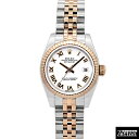 【国際保証書有り】【外装仕上げ済み】ロレックス ROLEX デイトジャスト レディ 179171 自動巻き ホワイト 18Kエバーローズゴールド/ステンレススチール 26mm レディース USED 中古(2)