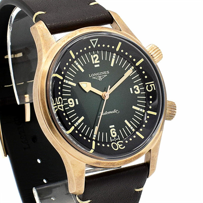 【新品】ロンジン LONGINES レジェンドダイバー L3.774.1.50.2 自動巻き グリーン 42mm メンズ