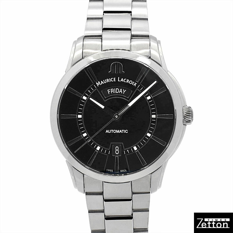 【外装仕上げ済み】モーリスラクロア　MAURICE LACROIX ポントス デイデイト PT6358-SS002-330-1 自動巻き ブラック 41mm メンズ USED 中古(2)