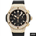 ウブロ HUBLOT ビッグバン エボリューション ゴールド パヴェダイヤモンド 301.PX.1180.RX.1704 自動巻き ブラック 44mm メンズ USED 中古