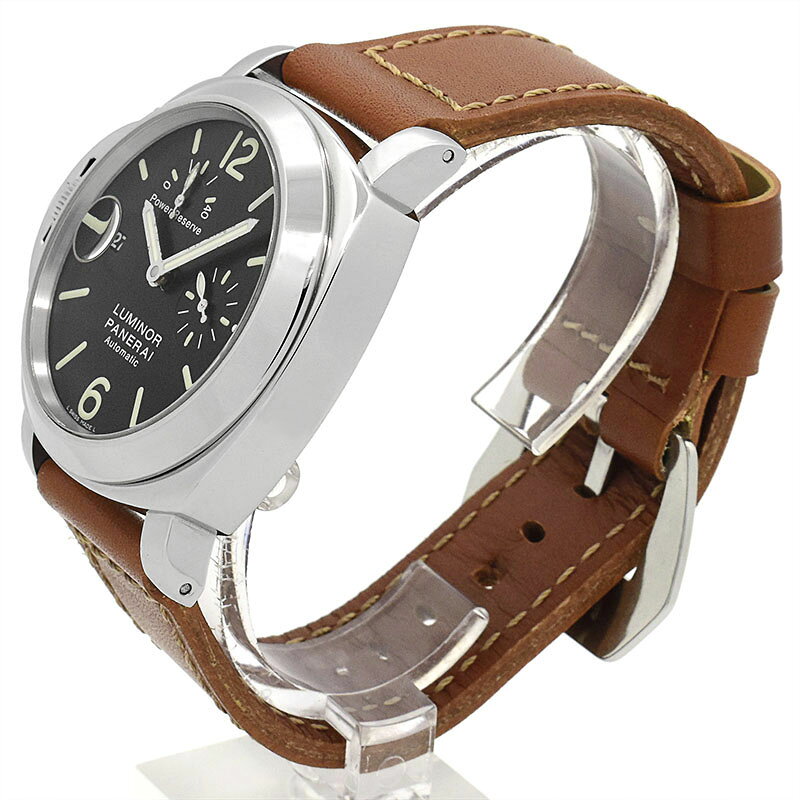 【国際保証書有り】パネライ PANERAI ルミノール パワーリザーブ レフトハンド PAM00123 E番 自動巻き ブラック 44mm メンズ USED 中古