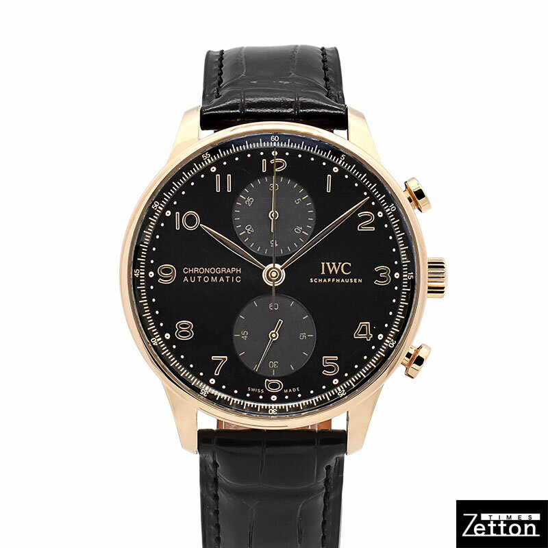 【国際保証書有り】【外装仕上げ済み】IWC ポルトギーゼ クロノグラフ IW371625 自動巻き ブラック 41mm メンズ USED 中古