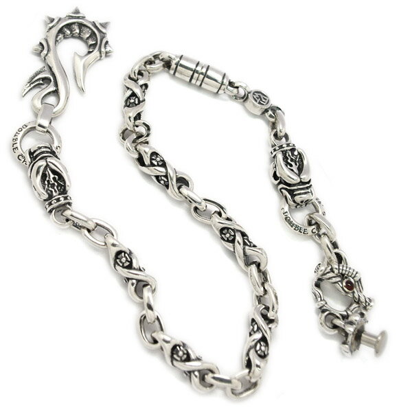 gBX[J[@TRAVIS WALKER@Dragon Tail Hook - 2 Beasts with Infinity Cross Links Wallet Chain WCS018