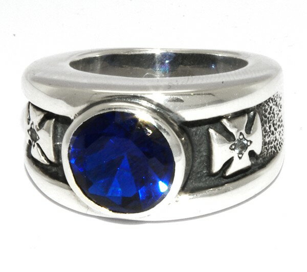 gBX[J[@TRAVIS WALKER@Double Cross Ring with Blue Sapphire@RGS043-9