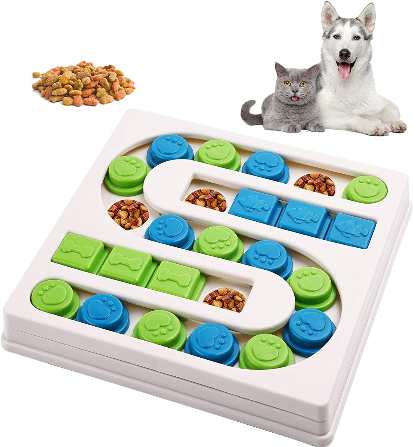 犬 知育玩具 ペット給餌 おもちゃ 嗅覚訓練 IQ訓練 早食い ノーズワーク 餌入れ 小中大型 犬用 猫用 いぬのおもちゃ おやつ探しトレーニング 知育トイ 多機能 犬のおもちゃ 丈夫の材料 小中大型犬・猫用【海外通販】