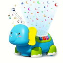 6ヶ月から12ヶ月の赤ちゃんのためのベビークロールトイ象音楽ライトアップベビートイ、光&音&自動障害回避、12-18ヶ月の男の子の女の子のためのお腹の時間のおもちゃ【海外通販】