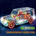 この電動透明ギアおもちゃの車でお子様のホリデーをライトアップしましょう。クリスマス、ハロウィーン、感謝祭のギフト【海外通販】