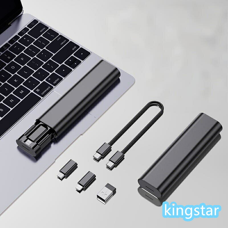 多機能デジタル収納ケース USB-C充電&データ転送アダプタセット|60W PD対応USB-Cケーブル・Micro USB/USB-A変換 カードスロット内蔵 スマホ&PC対応【海外通販】