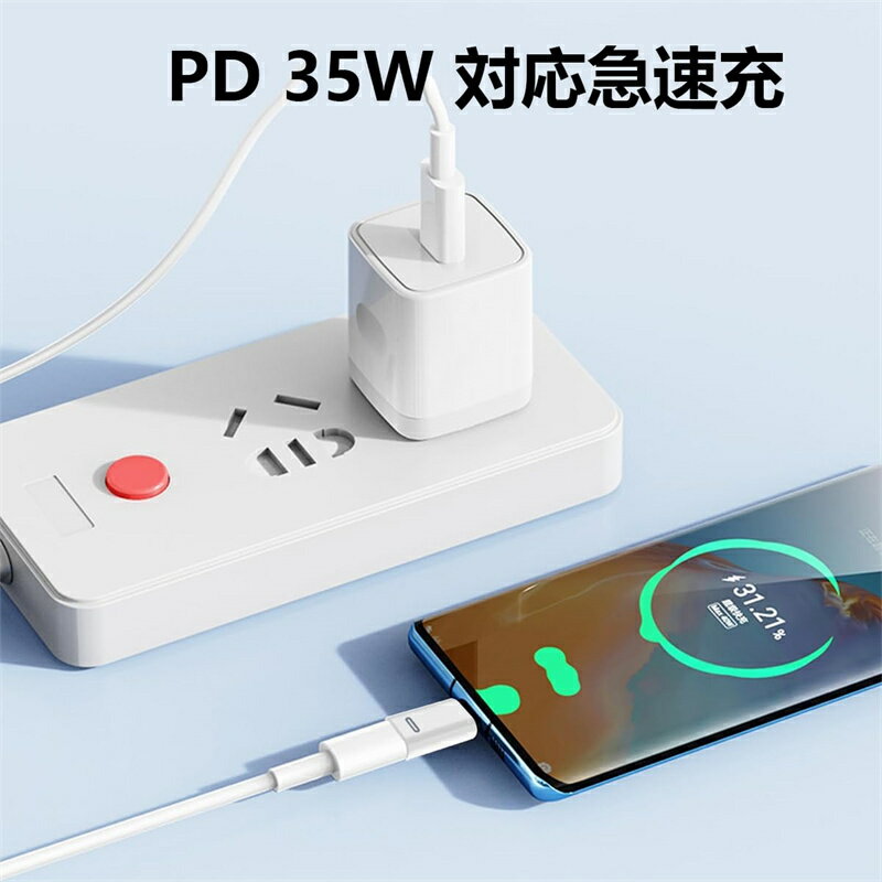 Lightning対応 USB-C 変換アダプタ (2個セット) PD35W急速充電アダプタ ライトニング対応 タイプc 変換 for iPhone 15シリーズ Galaxy S23 Note 20 Xperia One Pixel 7 Mate 40 OnePlus 8 iPad Pro Air 2021, 充電対応のみ, イヤホン対応不可【海外通販】