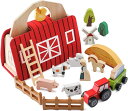 農場 積み木 木製 バランスゲーム wooden farm toys おしゃれ フェルト収納ケース 豪華おもちゃセット 誕生日プレゼント【海外通販】(3)