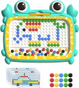 キッズ磁気ボード マグネットペン付きカニ落書きボード - ビーズとドローイングマグネットスタイラス、アウトドアキャンプ用磁気 子供知育玩具 画材 学童 幼稚園 ...